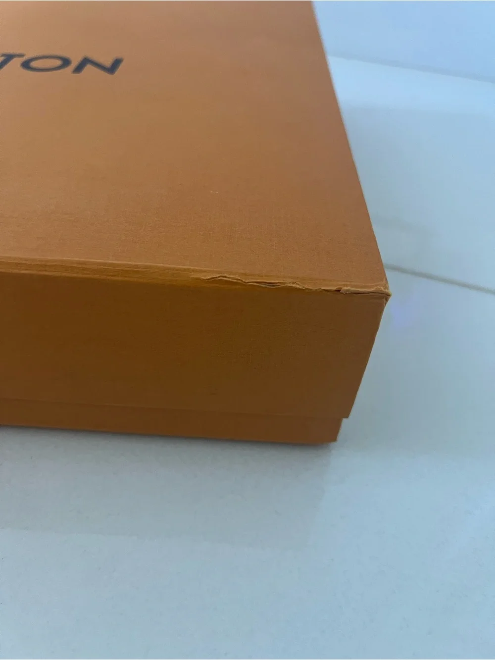 Louis Vuitton Orange Box with Black Logo